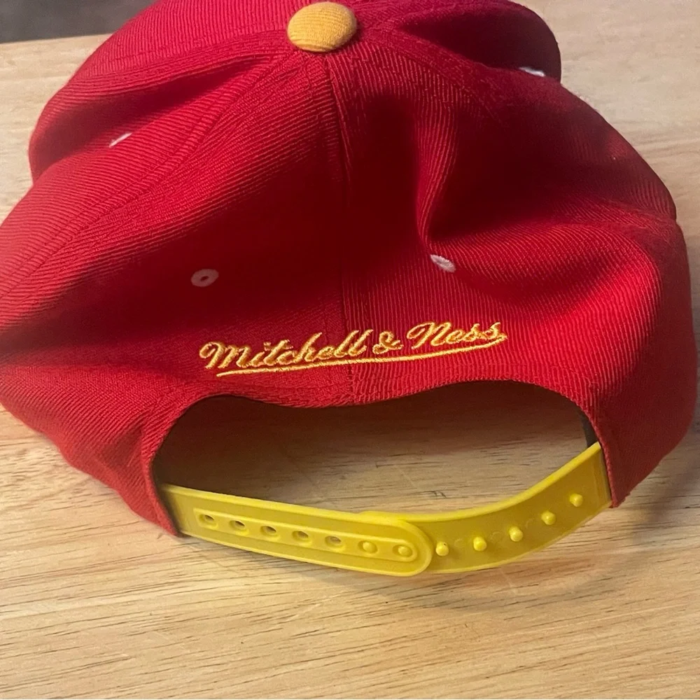 Atlanta Hawks Red and Yellow Cap